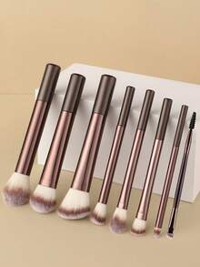 BAILIFOREVER 4/8Pcs Premium Makeup Brush Set Soft Fluffy Synthetic Hair Face Eye Make Up Brushes, Foundation Powder Blush Highlighter Eyeshadow Concealer Eyebrow Spoolie Brush Kit, Professional Cosmetic Tools For Women Beginners Travel Daily Use - Brown - View 1
