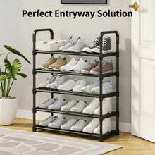 1pc 3-Tier Or 5-Tier Shoe Rack Storage Organizer, Large Capacity Shoe Storage Rack, Space-Saving, Suitable For Entryway, Hallway, Closet, Dorm, Easy To Assemble, Home Shoe Rack - View 12