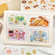 20 Sheets/Book Four Seasons PET Sticker Book, Cute & Warm Daily Decorative Stickers, Suitable For Scrapbooking And Planner - Multicolor - View 3