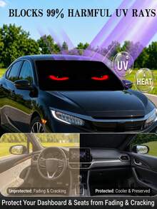 Car Windshield Sunshade, Foldable Front Window Heat Insulation Sunshade, Universal Reflective Car Interior Protector (Suitable For Sedans) (59.06*27.5 Inches) - A - View 4