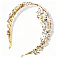1pc Shiny Elegant Party Iron Headband Bridal Wedding Hair Accessory For All Seasons - Champagne - View 7