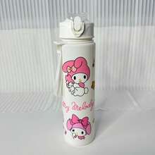 SANRIO 5PCS Cute Cartoon Water Cups, Leak-Proof Plastic Sports Water Bottle, Cute Personalized Gift, Suitable For Outdoor Hiking, School, Office, Perfect Gift - Multicolor - View 7