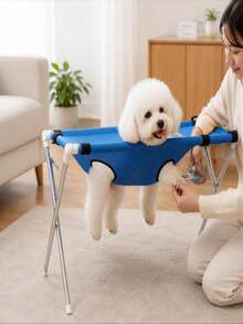1pc Pet Grooming Bath Rack, Mesh Bathing Platform, Foldable Metal Structure With Quick-Dry Surface And Strap, Suitable For Pet Cleaning, Care, Travel Grooming, Foldable Metal Structure With Quick-Dry Surface And Strap For Pet Cleaning And Care - 60cm X 30cm - View 4