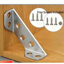 1/5PCS Fixed Angle Code Stainless Steel 90 Degree Right Angle Bed Table And Chair Trapezoidal Bracket Three-Sided Support Angle Iron Device Thickened And Durable Multifunctional Furniture Cabinet Door Bracket Hardware Connection Accessories - A - View 10