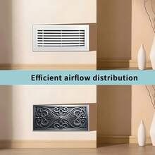 4PCS, Magnetic Vent Cover, Typical European Classical Scroll Pattern, 5.5*12IN, Suitable For Floor, Wall, Ceiling Vents, Home Decor - Dark Grey - View 6