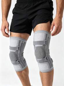 1set,Adjustable Knee Support Brace, Breathable Mesh Knee Compression Sleeve With Dual Spring Stabilizers & Silicone Patella Pad, Non‑Slip Knee Protector For Running Gym Workout Sports Daily Wear For Men Women,Halloween Gifts - Multicolor - View 5