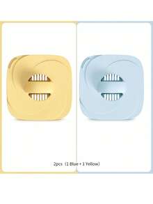 2pcs Square Silicone Sink Drain Stopper (1 Blue + 1 Yellow), Multi-Function Sink Strainer Plug, Odor-Proof & Insect-Proof Drain Cover, Bathroom Sink & Kitchen Sink Hair Catcher - Multicolor - View 10
