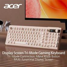 Acer OKW 222 Multi-Functional Keyboard, Tri-Mode Switching, Real-Time Battery Monitoring, Compact Silent Structure, High-Performance For Office And Gaming, Multi-System Compatibility, Black - View 9