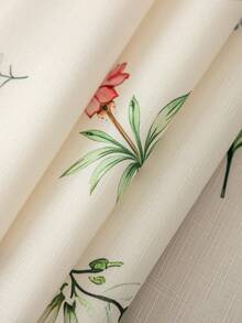 MineLain 1pc Spring/Summer Fresh Ditsy Floral Square Tablecloth, Beige Tassel Decor, Bedside Table, Small Table, Coffee Machine Cover, Easy To Carry, Desktop Decoration, Room Decoration, Suitable For Bedroom, Living Room, Study, Picnic, Party, Holiday, Camping, Outdoor Decoration, Spring/Summer Decoration, All Season Use - Multicolor - View 2