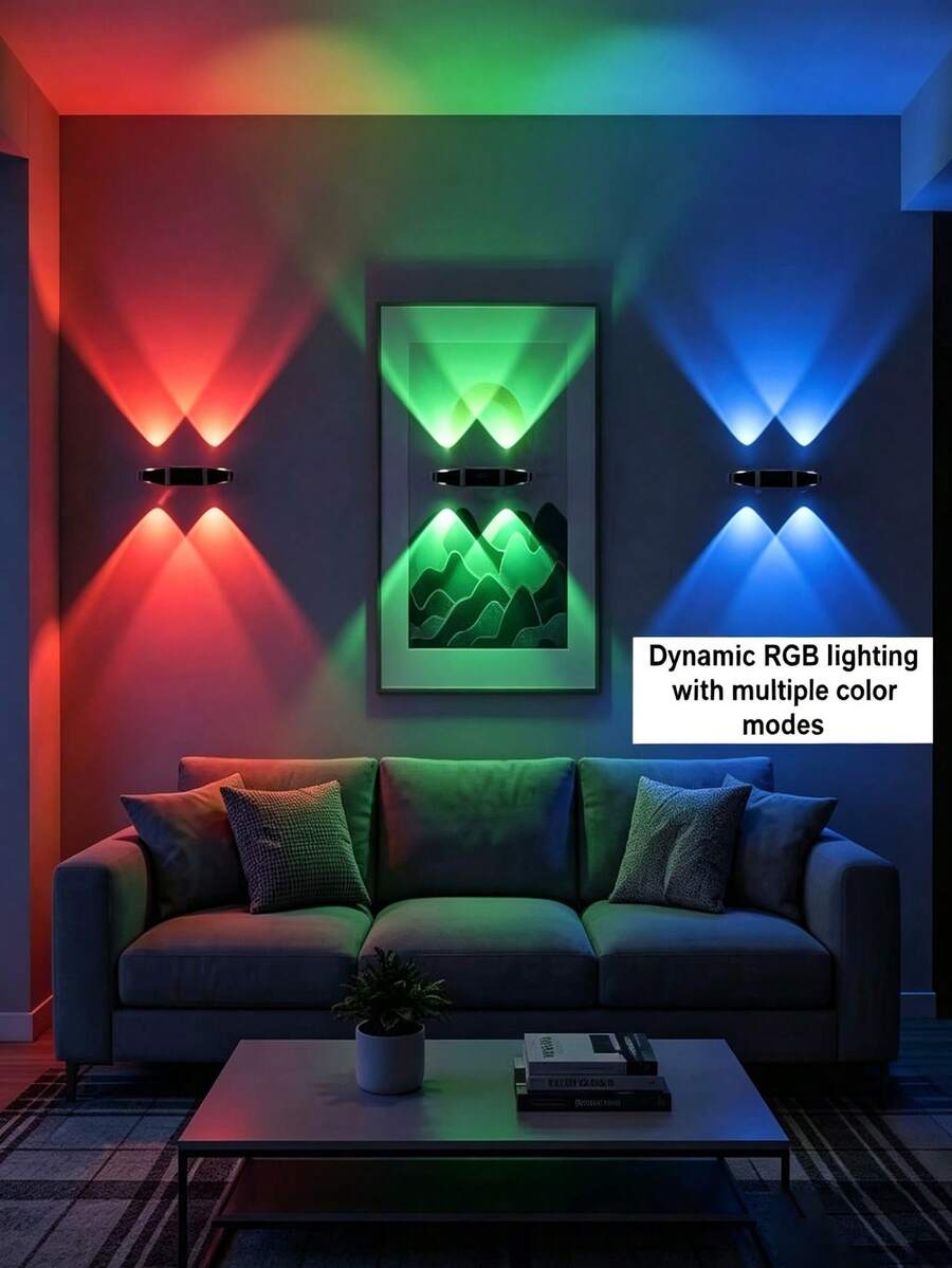 2pcs Rechargeable LED Night Lights, Commercial Strobe Lights, Wall Lamps With Motion Sensor, RGB Gradient Atmosphere Light, Dimmable Indoor Light, Suitable For Christmas, Halloween, Holiday Party, Entrance, Bedside, Desk, Closet Magnetic Stair Light - Night Light - View 1