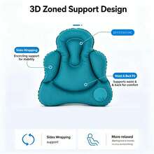 Bantal Pinggang Perjalanan dengan Desain Tiup Busa Memori, Bantal Penopang Punggung untuk Penerbangan Jarak Jauh, Bantal Penopang Kursi Tidur Kantor Perjalanan Penting untuk Pria dan Wanita, Bantal Tiup Multifungsi, Bantal Leher Tiup Lipat dan Portabel Tipe Tekan - MultiWarna - View 7