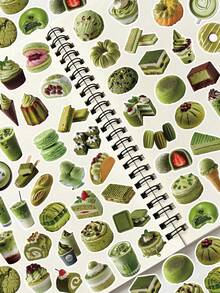 50PCS, Matcha Mobile Phone Stickers, PVC Material, Scrapbook Supplies, Creative And Aesthetic Design Sticker, Suitable For Mobile Phone Cases, Tablets, Laptops, Suitcases, Cars, Notebooks, Helmet, Guitar, Skateboard, Storage Box, Computer, - Multicolor - View 1