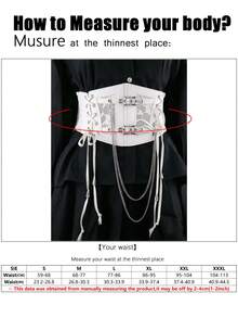 1件女款文藝復興配件 白色哥德風時尚PVC皮革束帶，適合萬聖節派對或日常穿著 - 白色 - 查看 4