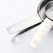 9-Piece Stainless Steel Measuring Cups And Spoons Set, Includes 5 Measuring Cups And 4 Measuring Spoons, Suitable For Baking, Flour, Spices, Milk, Oil, Etc., Powder Spoon, Coffee Spoon, Tea Spoon, Easy To Clean, Suitable For Kitchen Cooking, Baking, DIY Projects, Kitchen Supplies, Travel, Coffee And Tea Making, Bartender Scale Accessories, Kitchen Tools, Stackable Storage, Meets Your Various Needs. - Multicolor - View 10
