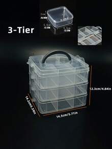 Storage Box With Lid And Handle; Used For Storing Holiday Decorations, Jewelry, Sewing Supplies, Jewelry Making Accessories And Hardware Accessories; Office Supplies Organizer Box; Gift For Craft Enthusiasts; Valentine's Day, Christmas Or Halloween Gift - Multicolor - View 11