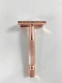 Rose Gold Double Blade Razor Shell, Unisex, Reusable, Suitable For Home And Travel, Blades Need To Be Purchased Separately - Safety Razor - View 8