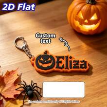 Customized Halloween Name Letter Key Chain, Spider Web Spider Letter Bag Pendant, Commemorative Gift For Friends. - Multicolor - View 9