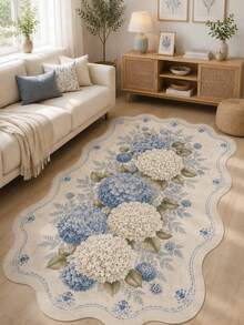 Livingroom Carpet Made In Turkey Soft Touch Machine Washable - Baby Blue - View 2