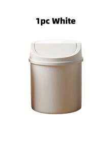Mini Trash Can With Twist Lid Design To Prevent Odor Leakage Small Desktop Garbage Can For Bathroom Home Coffee Office Minimalist Style Dressing Table Trash Can Storing Fruit Peels And Paper Scraps To Keep Desk Tidy For Women - A - View 16