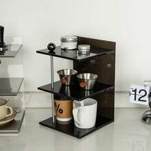 3-Tier Stainless Steel & Acrylic Countertop Shelf Organizer For Coffee Bar - View 4