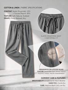 Women's 1pc Wide Leg High Waist Long Pants, Spring Summer Autumn Winter Daily Casual Slouchy Vacation Essential - Grey - View 7