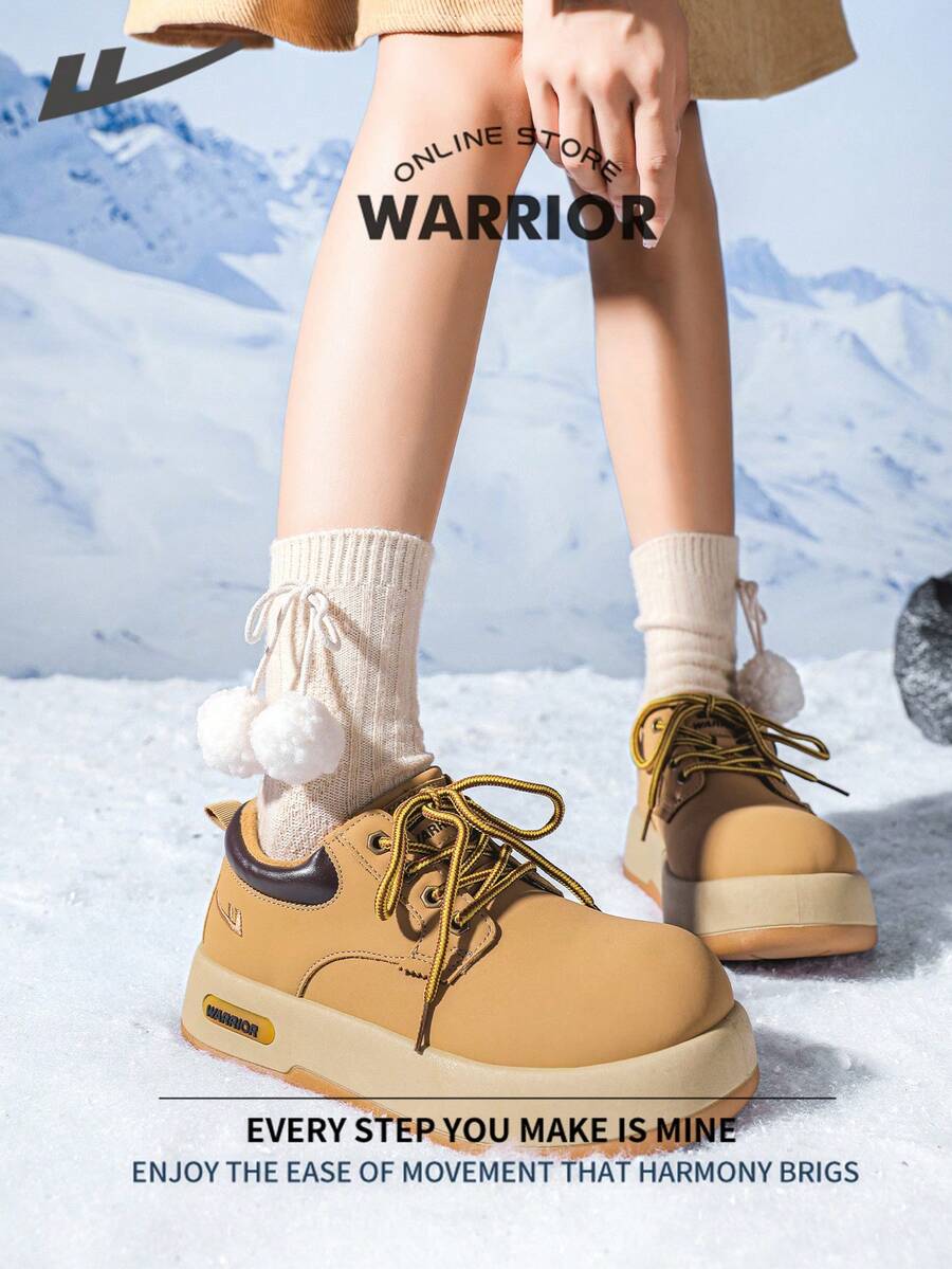 Warrior Fashionable Retro Sports Shoes For Women Spring And Autumn Comfortable Shoes Modest Style Casual Yet Sleek All-Day Wear Training Sneakers - Camel - View 1