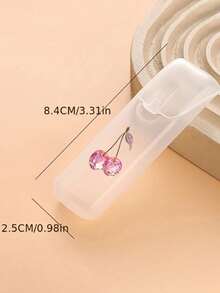 Cartoon Sweet Pink Cherry Print Storage Box, Cotton Swab Organizer, Portable Toothpick Storage Box, Multi-Functional Dental Floss Toothpick Organizer Travel Pill Box, Multi-Functional Toothpick Box, Portable Dental Floss Box, Cute Fruit Pattern Design, Leak-Proof Lid, Suitable For Travel, Vacation, Back To School, Dorm, Gift For Her, Teacher's Day Gift, Mother's Day Gift, Back To School Season, Christmas - Multicolor - View 12