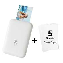 HPRT MT53 Pocket High-Definition Photo Printer - Instant Wireless Printing - ZINK Technology, Vibrant Color Reproduction, Portable Travel Design - White - View 8