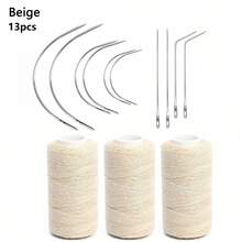 1 Roll Black Hair Braiding Thread Sewing Line And Needle Set, Suitable For Hair Clip Extension, Handmade Wig Sewing, Braiding Hair Bundles And Other DIY Crafts, Halloween - View 16