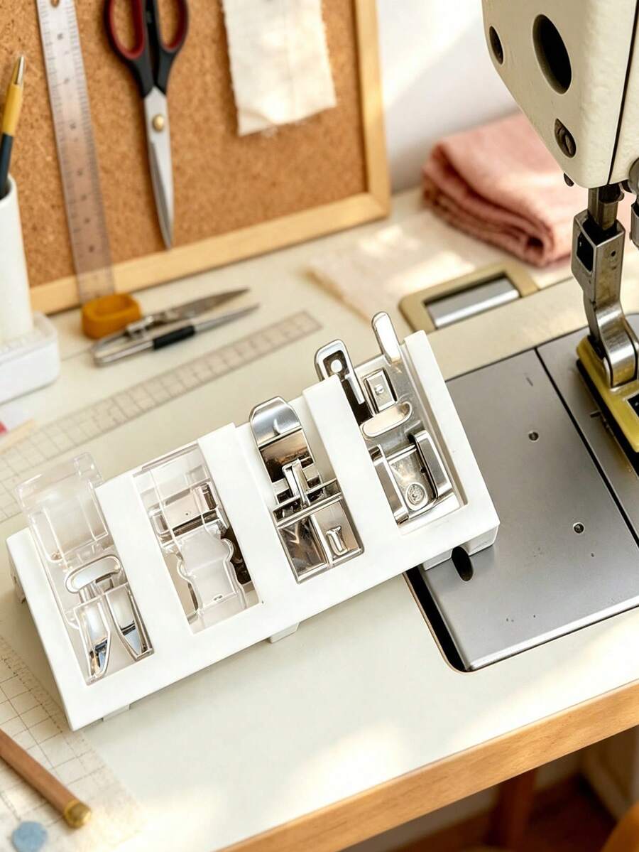 1pc Sewing Machine Presser Foot Storage Rack, Convenient For Finding Commonly Used Sewing Presser Foot Models, Suitable For Industrial Sewing Machines/Home Sewing Machines, Perfect Sewing Storage Gift For Quilting Enthusiasts - Multicolor - View 1