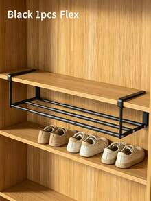 Expandable Shoe Rack Space-Saving Metal Storage Organizer With Adjustable Shelves, No Assembly Required, Suitable For Home And Office, Can Be Placed In Room, Entryway, Under Bed, Bathroom, Closet, Home Essential Decor - Multicolor - View 13