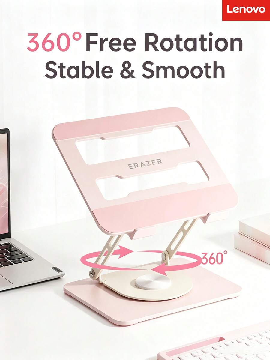 Lenovo W6Pro Rotating Laptop Stand, 360° Swivel Base, Stepless Height Adjustable Carbon Steel Computer Stand, Universal Bracket For Home Office Laptop And Tablet - View 1