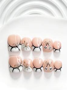 萬聖節主題 10件組甜美可愛萬聖節風格手工穿戴甲 Polygel 美甲套組 南瓜設計 白色指甲油 極簡韓風 3種尺寸可選 方形/短方形/杏仁形 適合派對、跳舞、日常配戴（手工細節可能有所不同） - 彩色 - 查看 19