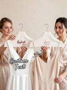 Personalized Hanger Covers, Customized Wedding Non-Slip Dress Hanger Covers, Customized Name Hanger Covers, Wedding Bride & Bridesmaid Memorial Gifts - Multicolor - View 4