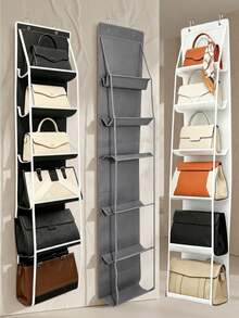 Hanging Large Capacity Handbag Storage Bag, Multi-Layer Dust-Proof Storage Bag, Foldable Hanging Leather Bag Organizer, Suitable For Storing Towels, Bags, Scarves And Clothing - Closet Shoe Rack And Accessory Storage, Storage Solution, Bathroom Storage, Closet Storage - Multicolor - View 7
