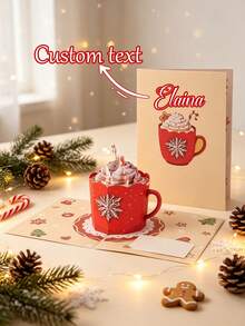 1pc 3D Halloween Cake Greeting Card With Mini Card + Envelope, Creative Birthday Card Perfect For Lovers, Friends, Family, Everyone - Single Piece - View 1