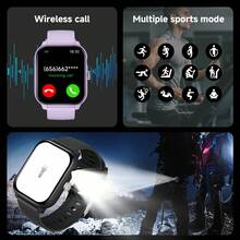 New Kids Smart Watch, 1.83-Inch Large HD Screen, Long Battery Life, Multiple Sports Modes, Wireless Calling, Music Control, Camera Remote Control, Weather Forecast, Message Notification, Best Gift For Children - View 4