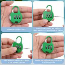 2pcs Small Metal 3-Digit Combination Lock, Travel Lock, Luggage Digital Lock, Backpack Lock, Minimalist Design, Suitable For Storage Lockers, Travel Bags, Gym - Combination Lock - View 3