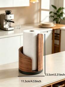 Cost-Effective Small Toilet Paper Roll Holder, Wooden Desktop Tissue Box, Home & Office Roll Paper Storage Box, Living Room & Bedroom Decorative Organizer, Solid Wood Material, Lightweight & Compact, Desktop Use, Space-Saving - Multicolor - View 8