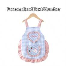 Personalized Mini Apron With Name/Number & Plaid Style - Ruffled Pocket Suitable For Baking, Birthday Party Costume, Durable Polyester Apron For/, Ideal Gift For Home, Baking Gifts - Multicolor - View 12