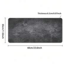 1pc Dark Gray Stone Texture Mouse Pad, Minimalist Solid Color Aesthetic, Micro-Crack Texture, Office Desk Accessory, Non-Slip Rubber Base, Enhanced Desk Stability, Reinforced Edges Durable - View 3