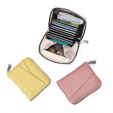 Litchi Texture Japanese Style Niche Zipper Wallet Coin Purse Multi-Function Coin Storage Bag Large Capacity - Multicolor - View 5