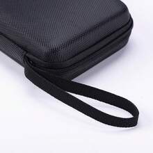1 buah Tas Penyimpanan Aksesori Digital, Kotak Pelindung Hard Drive Dua Lapis Portabel, Kantong Penyimpanan Kabel Data, USB Drive, Earphone, dan Aksesori Digital Anti Debu, Tas Pengatur Kabel dan Koin dengan Resleting - Hitam - View 7