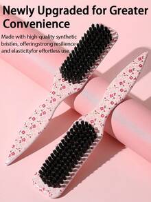 1pc Unisex Hair Comb/Beard Brush, Unscented Professional Hairdressing Comb, Gradient Color Comb And Hair Cleaning Brush, Smooth Grooming Tool, Suitable For Coarse/Fine Hair, Suitable For Bathroom Use, Scalp Massage, Travel, Vacation And Daily Life - Multicolor - View 6