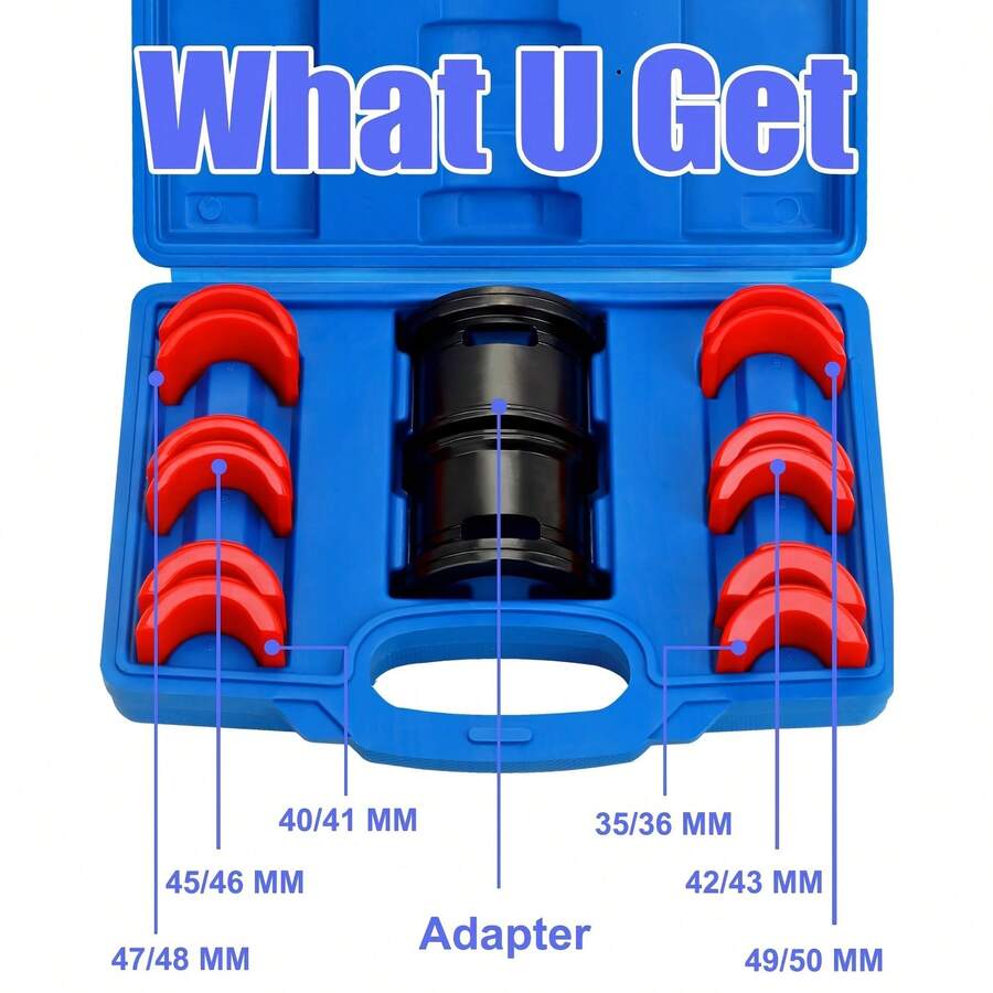 14pcs Universal Motorcycle Fork Seal Driver Tool Set, Suitable For 35mm 36mm 40mm 41mm 42mm 43mm 45mm 46mm 47mm 48mm 49mm 50mm Fork Seal Installation And Removal Tool Set, Installation Driver Set - Motorcycle Shock Absorber Seal Removal Tool - View 1