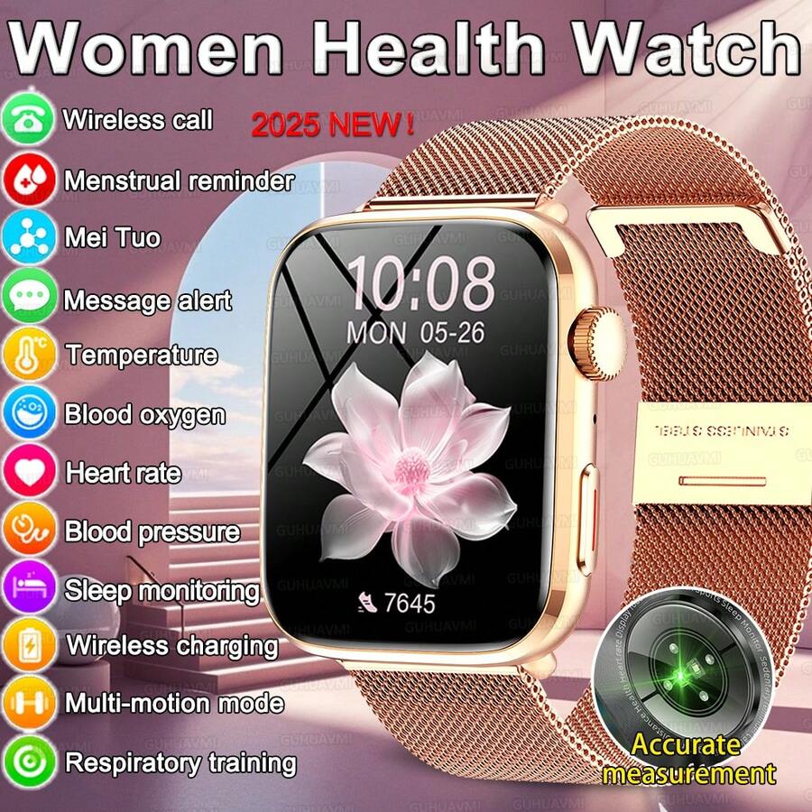 GUHUAVMI 2025 New Smart Watch Series 10, 1.85" High-Definition Full-Fit Touch Screen, Heart Rate/Sleep Monitoring, Wireless Call/Dial, Multiple Sports Modes, Customizable Wallpaper, Unisex Fitness Tracking Smart Watch
