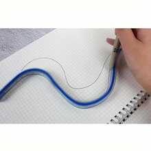 Flexible Bendable Curved Ruler, Clear Scale Plastic Drawing Ruler, Soft And Durable, Can Be Shaped Freely, Suitable For Sewing Pattern Making, Engineering Drafting, Art Design Measurement Tool - A - View 4