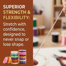 Handmade Bracelet Making Elastic Cord, 0.8mm Elastic Beading Line, Colorful Crystal Bead Line, Strong And Durable Elastic Line, Suitable For DIY Crafts - Elastic Rope - View 4