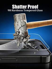 NNBILI 6Pcs 9H Hardness Tempered Glass Screen Protector, HD Clear Anti‑Fingerprint Scratch‑Resistant Protective Film, Compatible With IPhone 18 Ultra/18 Pro Max/18 Pro/18/17E/17 Pro Max/17 Pro/17 Air/17/16 Pro Max/16 Pro/16 Plus/16/15 Pro Max/15/14/13/12/11 And Other Models. - Clear - View 8