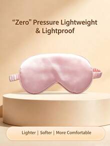 1pc Soft Satin Blackout Sleep Mask, Zero Pressure Full Coverage Breathable Eye Mask, Elastic Strap Design, Portable Light-Blocking Mask, Multiple Macaron Colors Available, Travel Nap, Student Dorm, Airplane Sleep Accessory/Gift - Multicolor - View 11